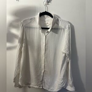 Xirena White Cotton Scout Top Size XL – Boho Button-Down